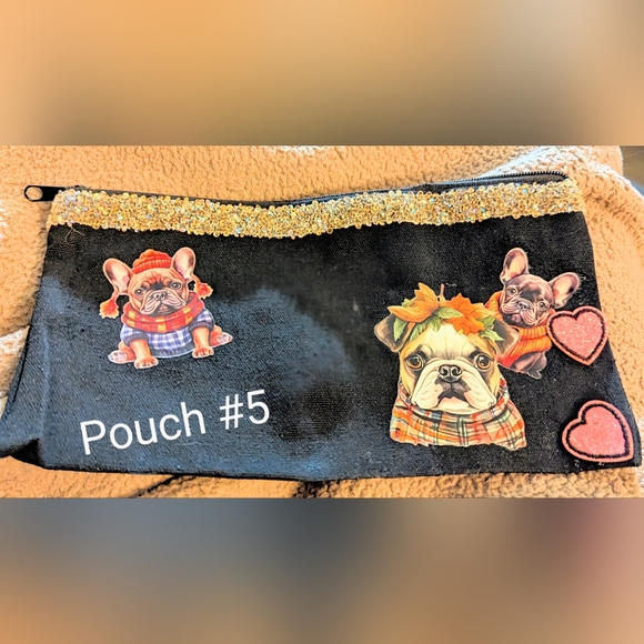 NWT 🥰🐕BULLY DOG/FRENCHIE handmade cotton canvas pouch 🐕choose 1/5 💵 firm! - Picture 8 of 9